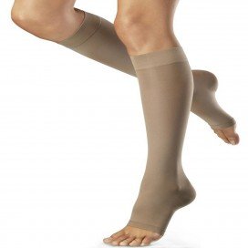 Venosan 6001 Below Knee Ad Extra Large Short Open Toe Beige Pair