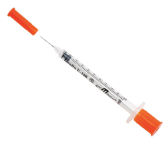 Insulin Syringe Standard 1Ml 27Gx8Mm Box 100
