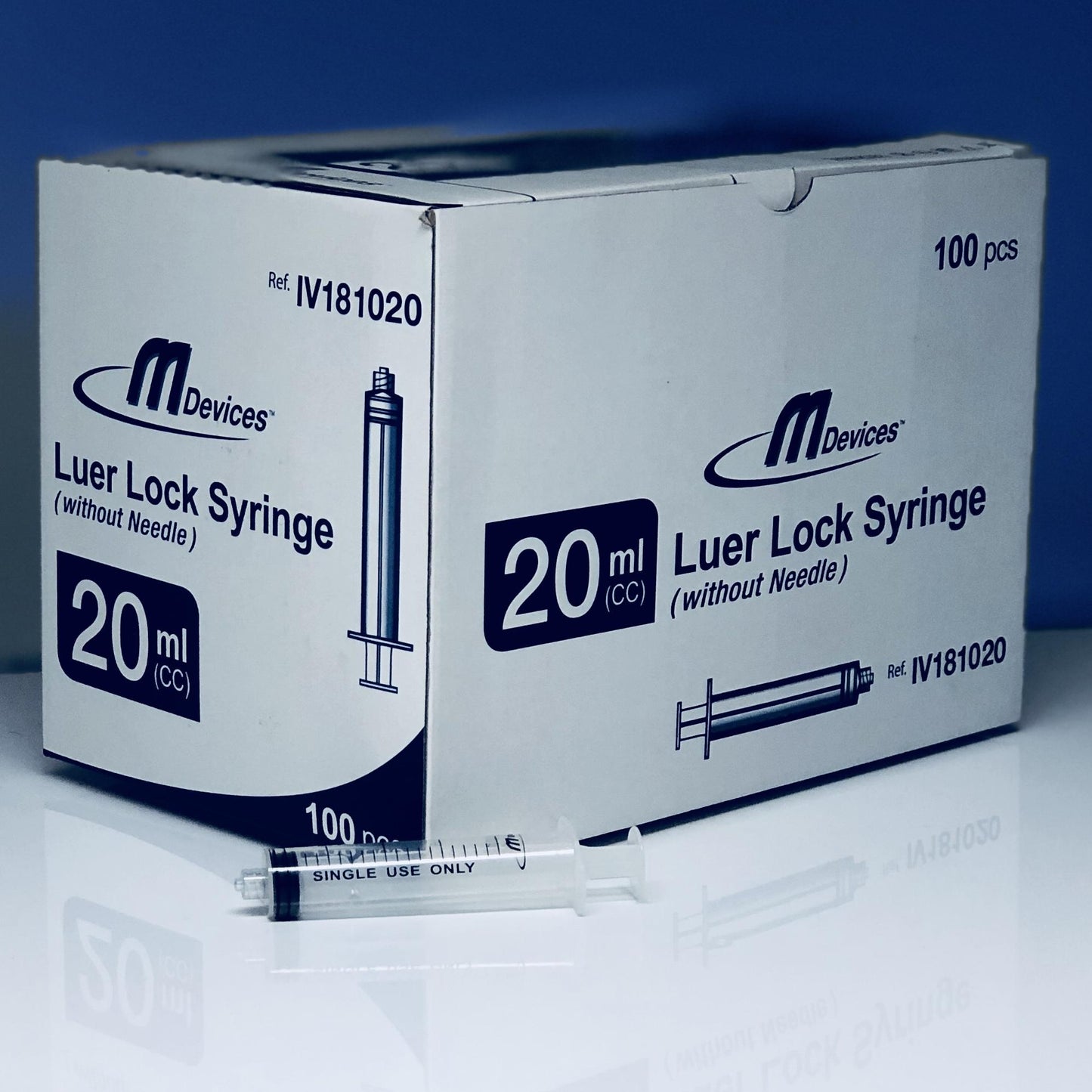 M Devices Syringe 20Ml L-Lock Box 100