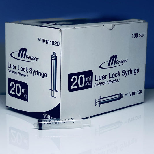 M Devices Syringe 20Ml L-Lock Box 100
