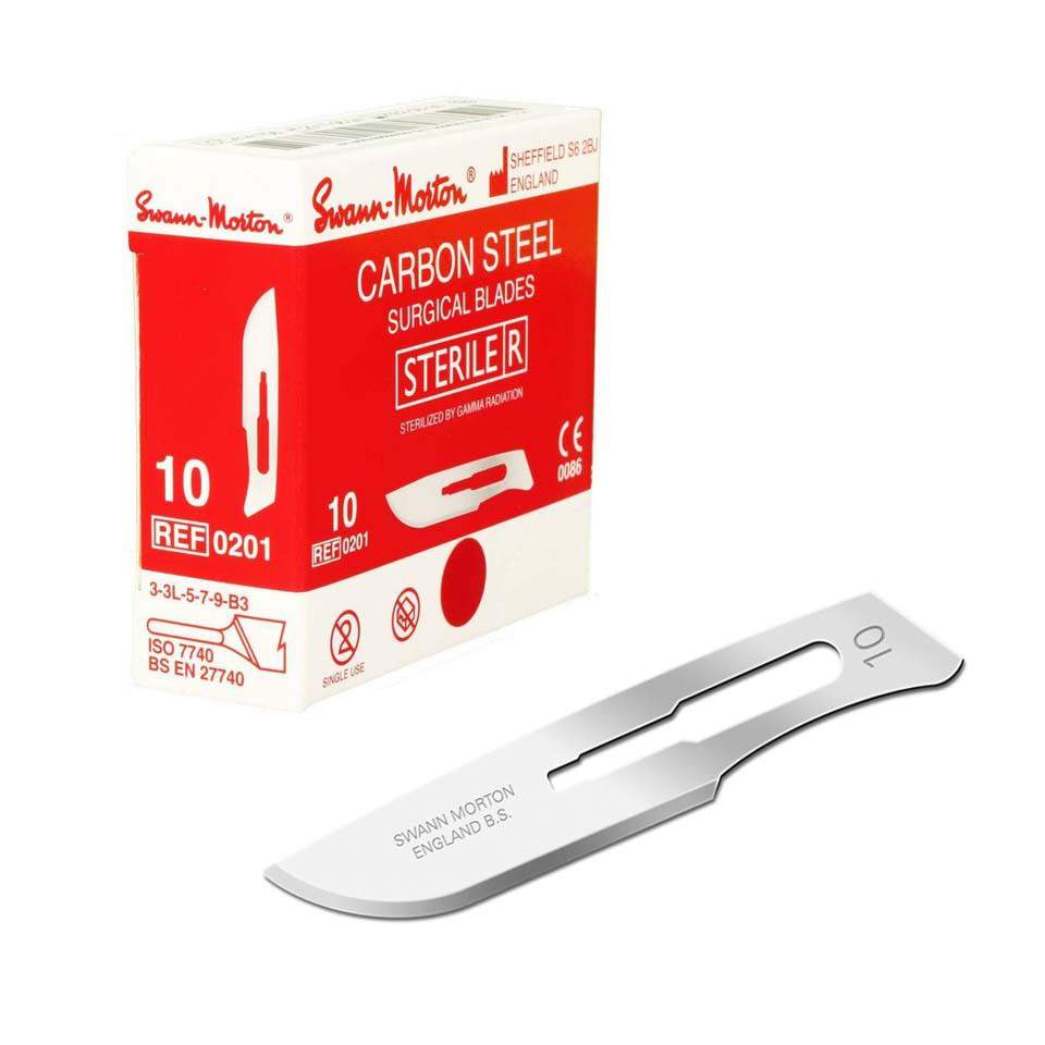 Swann Morton Scalpel Blades Size 10 Fits Handle Size 3 3L 7 9 And B3 Box 100