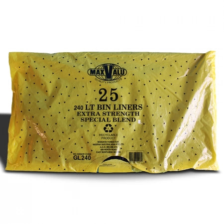 240L Heavy Duty Garbage Bags Black Box 100