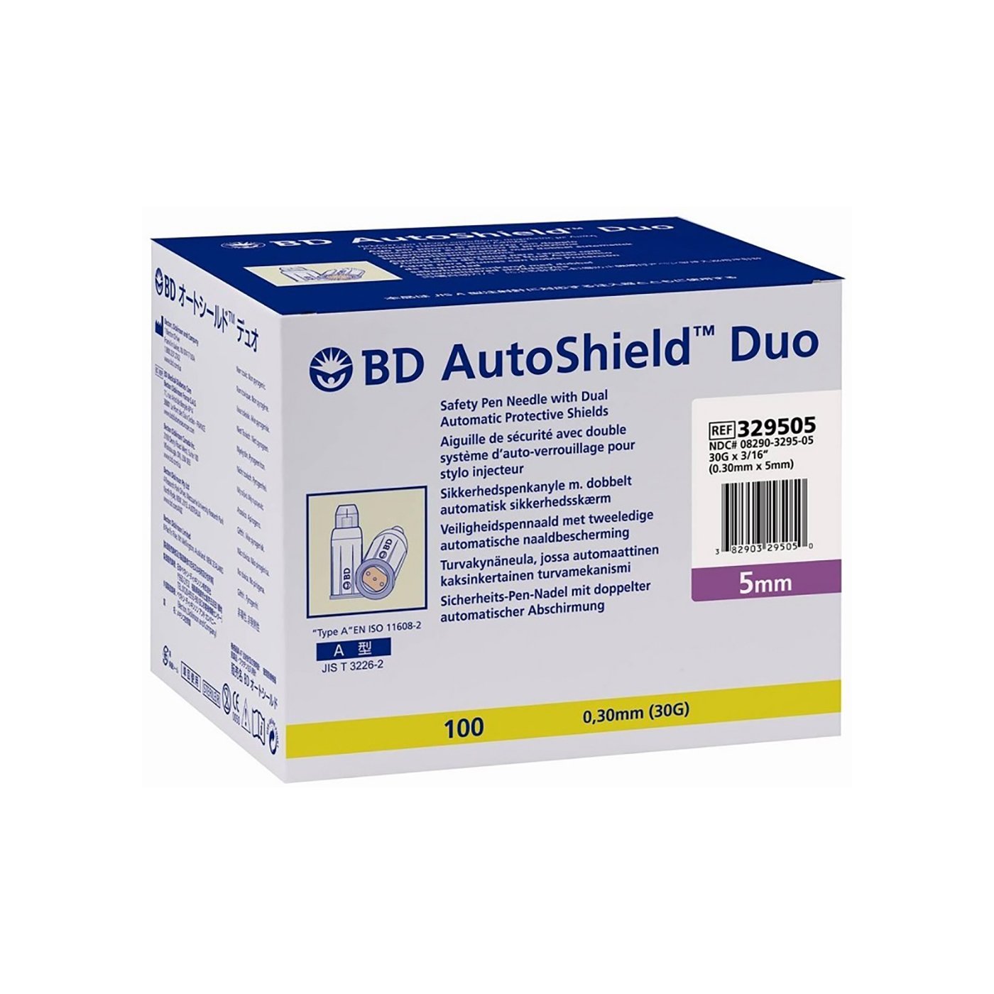 Needle Safety Pen Bd Autoshield Duo 30Gx5Mm Box 100