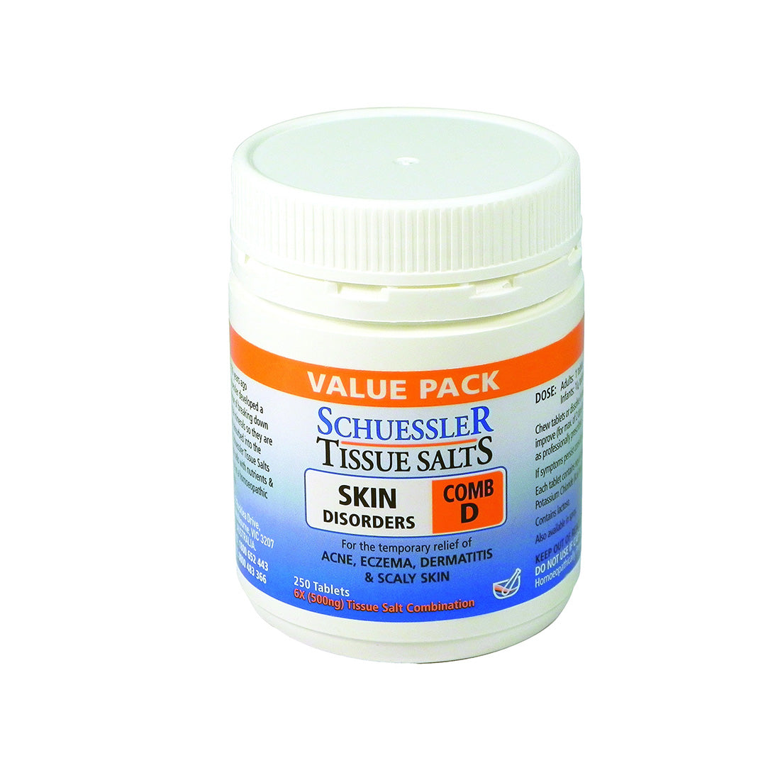 Schuessler Tissue Salts 250 Tablets – Comb D 6X