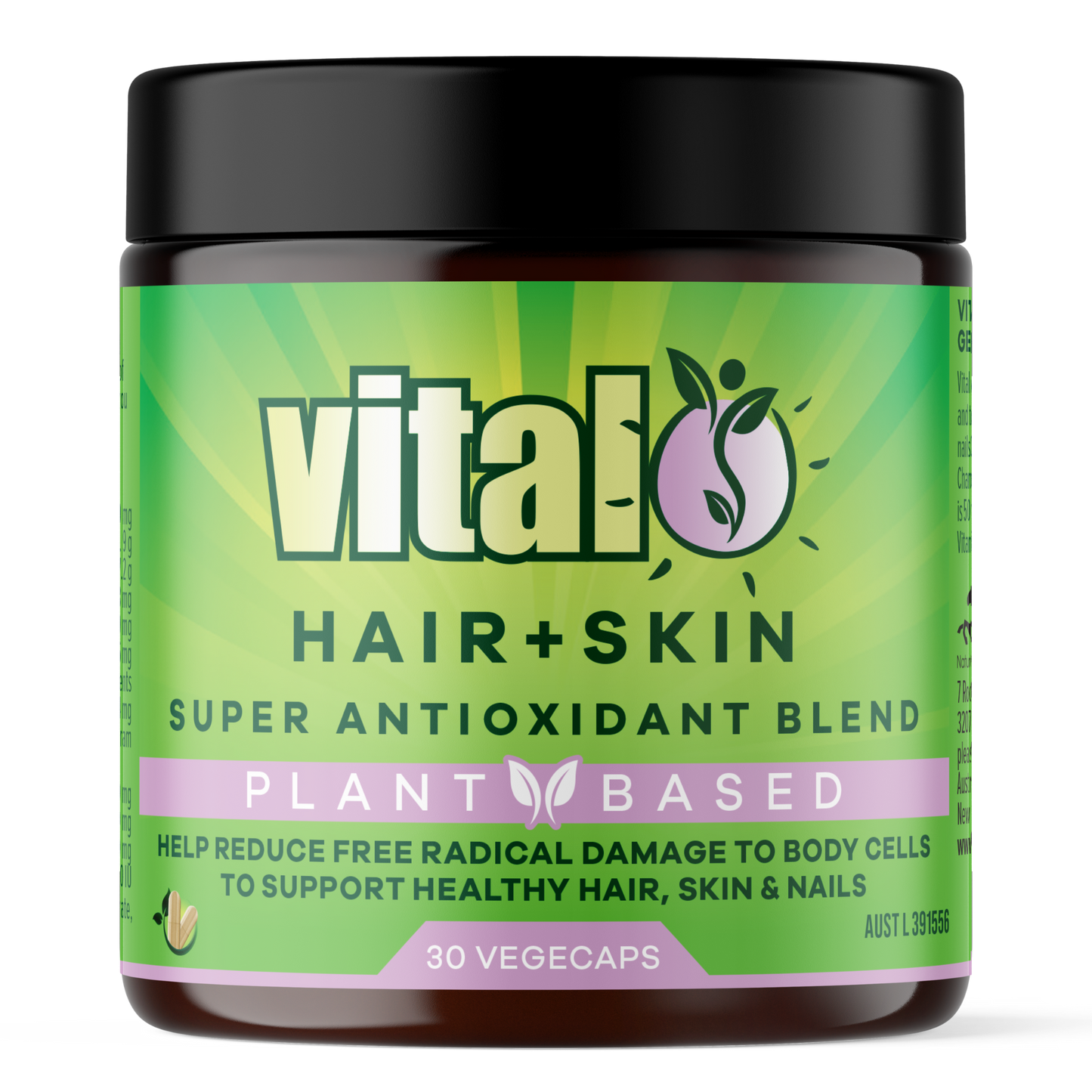 Vital Plant Based Hair + Skin Super Antioxidant Blend 30 Vegecaps