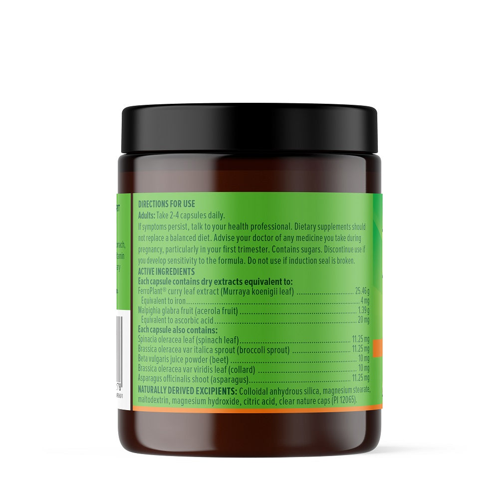 Vital Plant Based Iron Supplement 60 Vegecaps