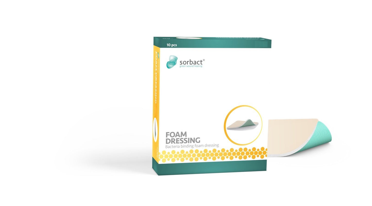 Sorbact Foam Dressing 10Cmx10Cm Box 10