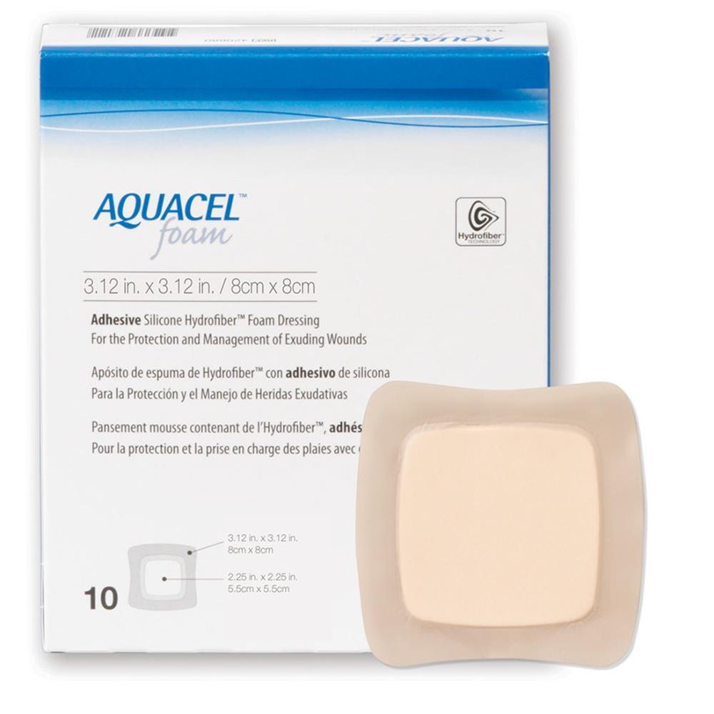 Aquacel Foam Adhesive 8Cmx8Cm Box 10