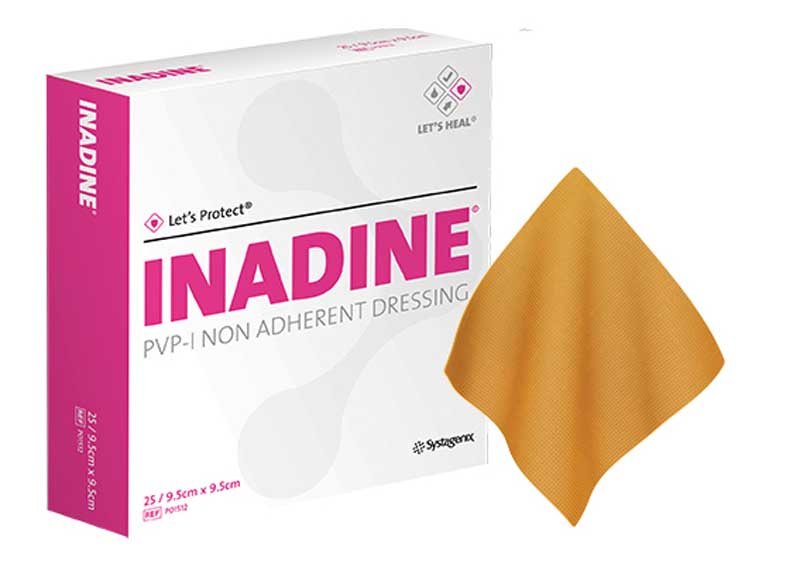 Inadine Pvp-I Non Adhesive Dressing 9.5Cmx9.5Cm Box 25