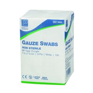Gauze Swabs Non-Sterile 10Cmx10Cm Pkt 100