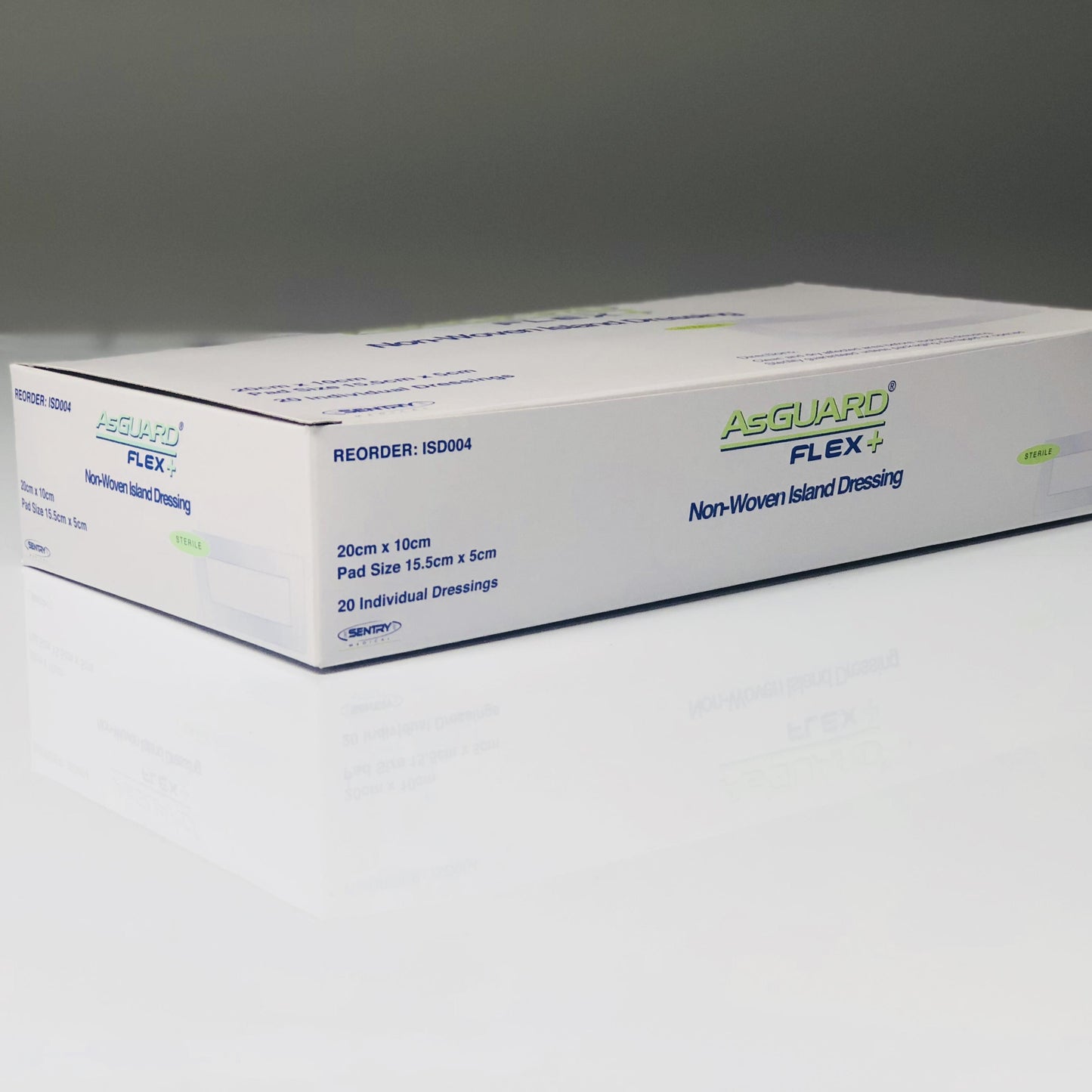 Asguard Flex+ Non-Woven Island Dressing 10Cmx20Cm Box 20