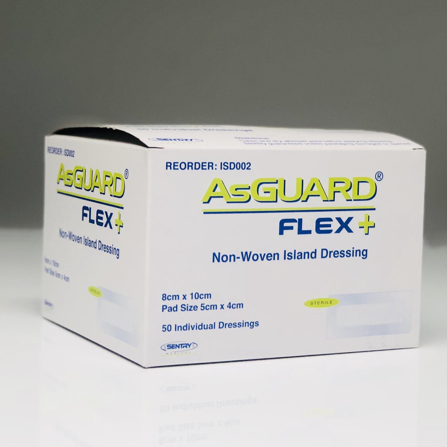 Asguard Flex+ Non-Woven Island Dressing 8Cmx10Cm Box 50