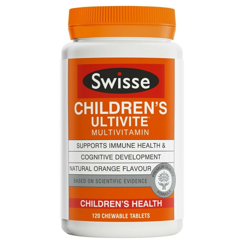 2XSwisse Children's Ultivite Multivitamin 120 Chewable Tablets Growing Kids Health