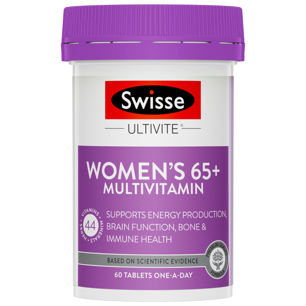 2XSwisse Ultivite Women's 65+ Multivitamin 60 Tablets 65+ Years Womens Health