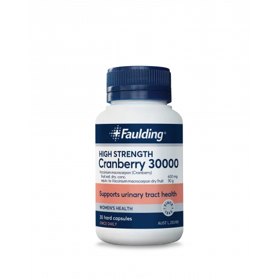 Faulding Remedies Hi Strength Cranberry 30000mg 30 Capsules "EXP 12/2025"