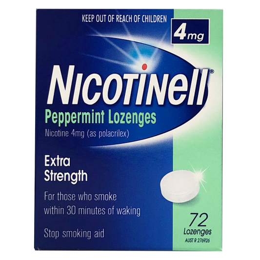 Nicotinell Extra Strength 4mg 72 Lozenges – Peppermint