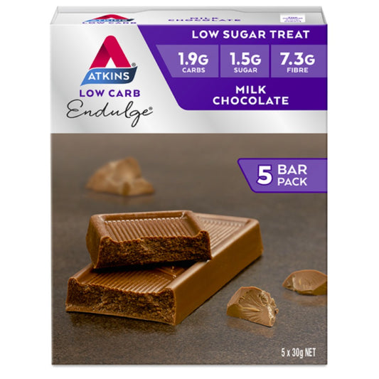 Atkins Low Carb Endulge Bars 5 x 30g – Milk Chocolate