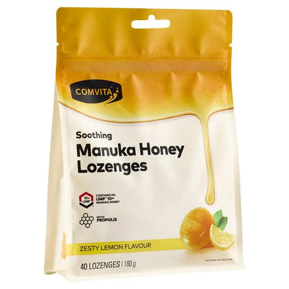 Comvita Manuka Honey Lozenges Lemon 40 Lozenges