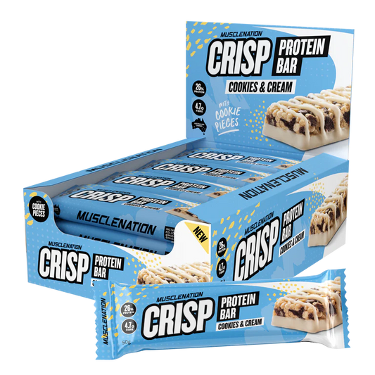 Muscle Nation Protein Custard Bar Cookies & Cream 60g Box of 12