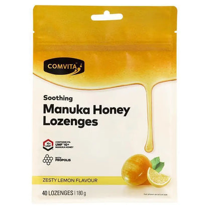 Comvita Manuka Honey Lozenges Lemon 40 Lozenges