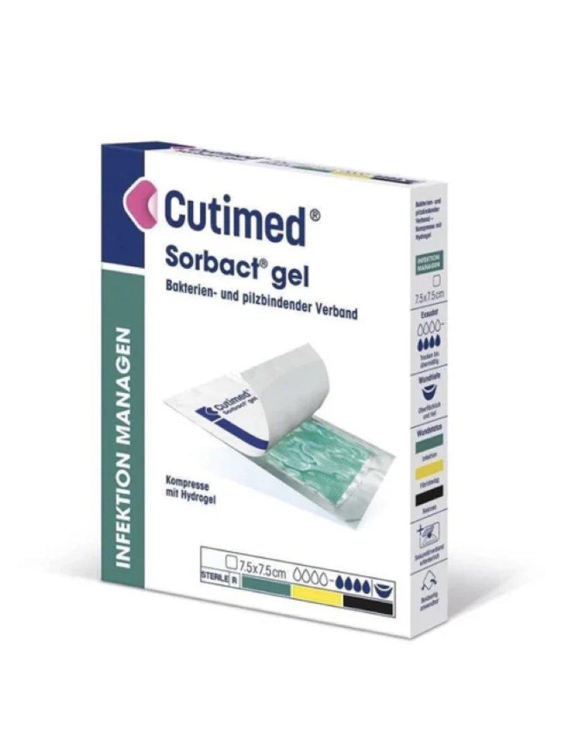 Sorbact Gel Dressing 7.5Cmx7.5Cm Box10