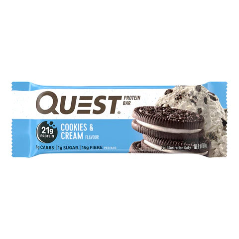 Box of 12 Quest Cookies & Cream Bar 60g