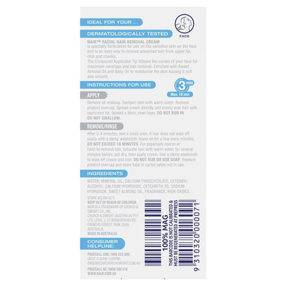 Nair Precision Facial Hair Remover Cream Sensitive 20g