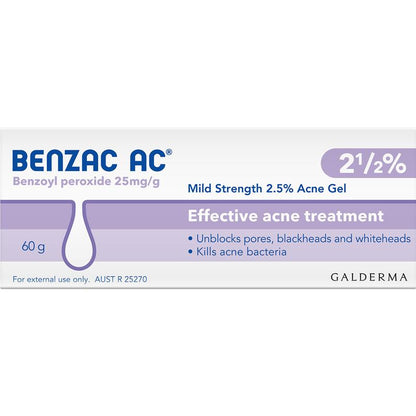 Benzac AC Gel 2.5% 60g