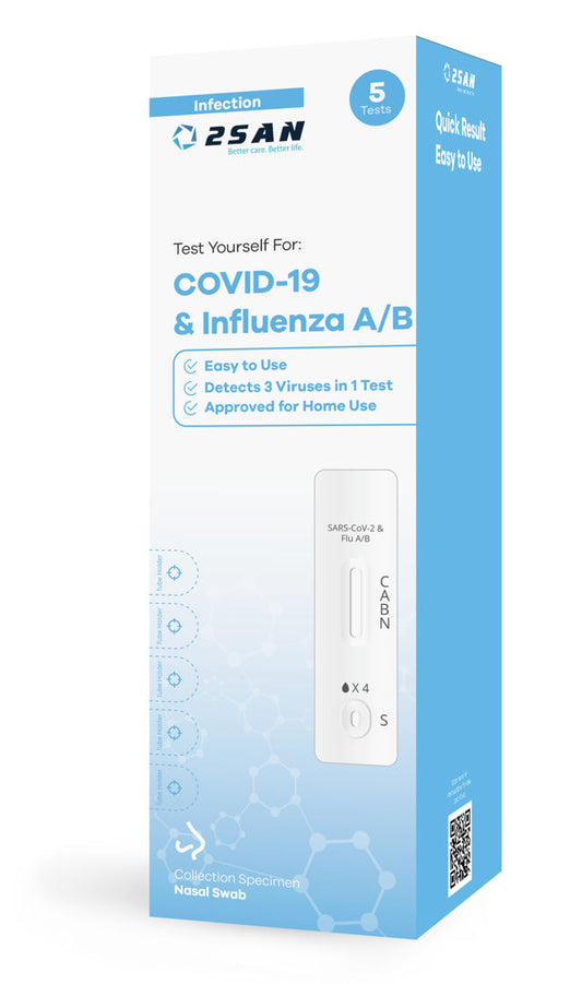 2San COVID-19 & Influenza A/B Test 5 pack