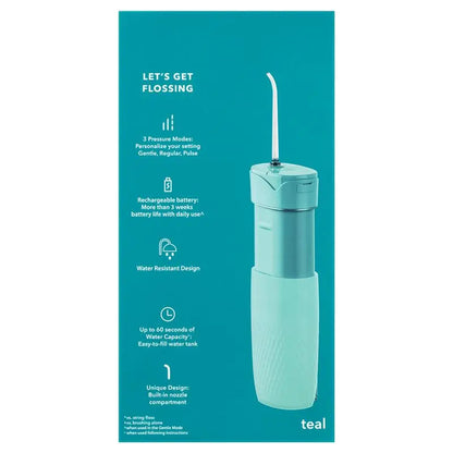 Colgate Blast Cordless Waterproof Rechargeable Water Flosser Teal