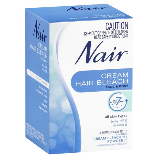 Nair Cream Bleach for Face & Body 28g + 7g