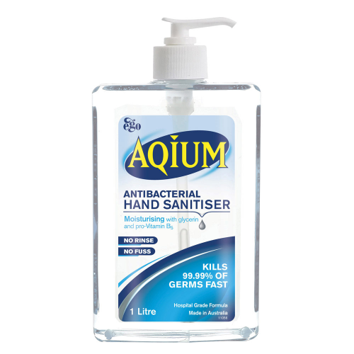 Aqium Anti-Bacterial Hand Gel Sanitiser 1L