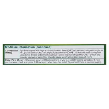 Nicorette Gum Nicotine 2mg 30 Pieces – Classic