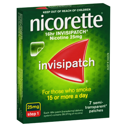 Nicorette 16hr Invisipatch Step 1 (25mg/16hr) 7 Patches