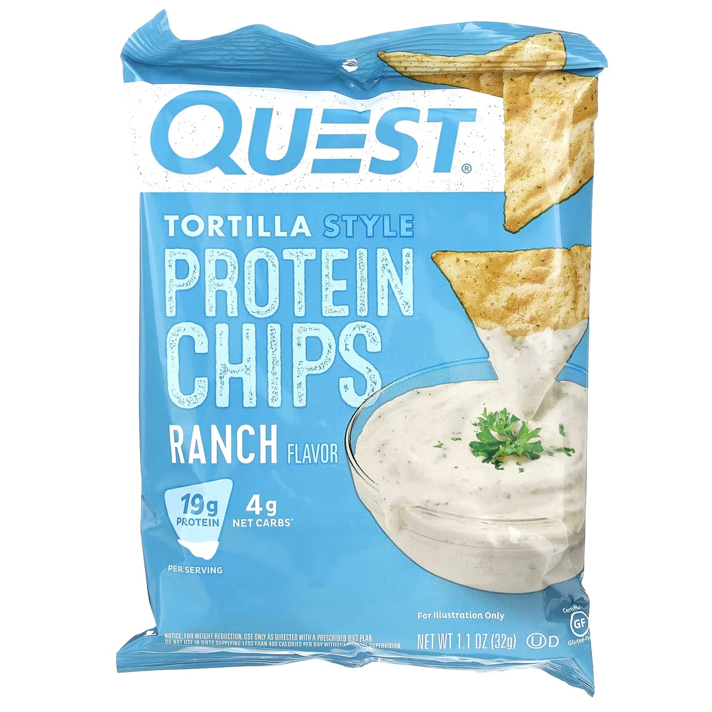 8 Bags Of Quest Tortilla Ranch 32g