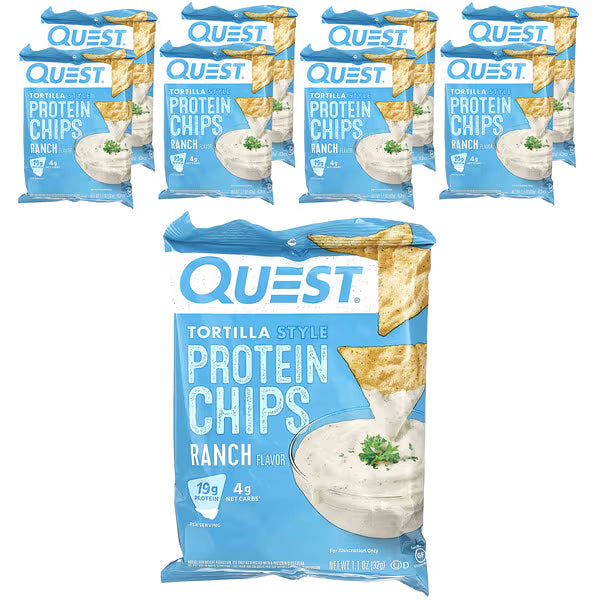 8 Bags Of Quest Tortilla Ranch 32g