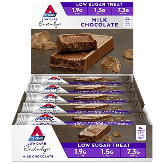 Atkins Low Carb Endulge Bars 15 x 30g – Milk Chocolate