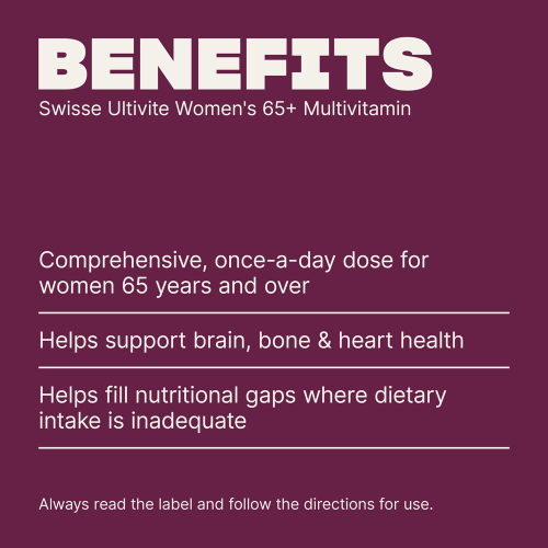 Swisse Ultivite Women's 65+ Multivitamin 60 Tablets 65+ Years Womens Health