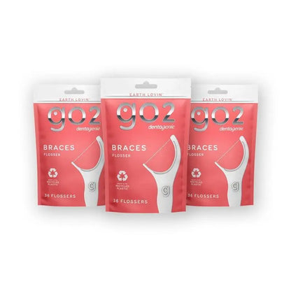 GO2 Dentagnie Braces Flosser 36 x 3 Multipack