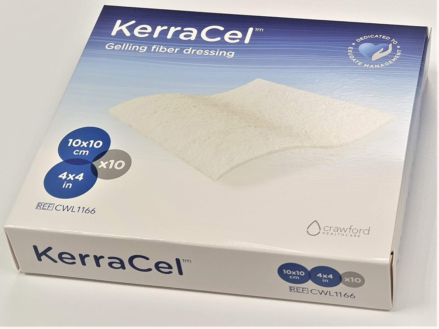 KERRACEL GEL FIBER DRESSING 10CM X 12.5CM BOX 10