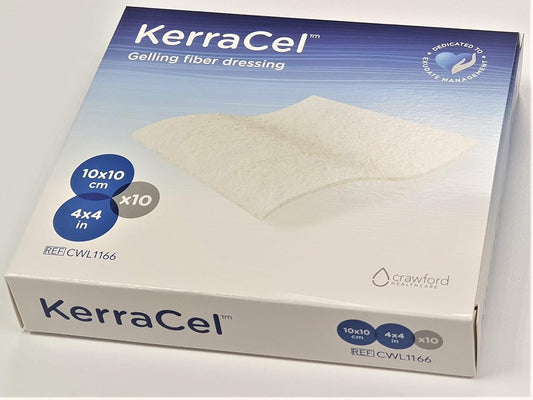 KERRACEL GEL FIBER DRESSING 10CM X 12.5CM BOX 10