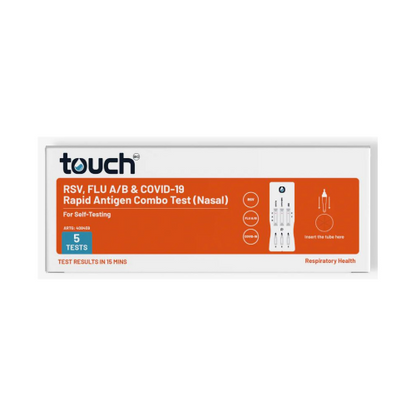 TOUCHBIO RSV + COVID19 + Flu Test 5 Pack
