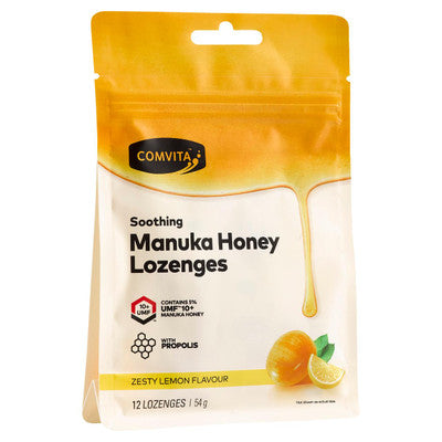 Comvita Manuka Honey Lozenges Lemon 12 Lozenges