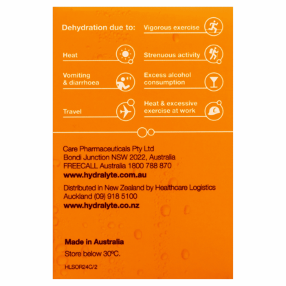 Hydralyte Electrolyte Powder 24 Sachets – Orange