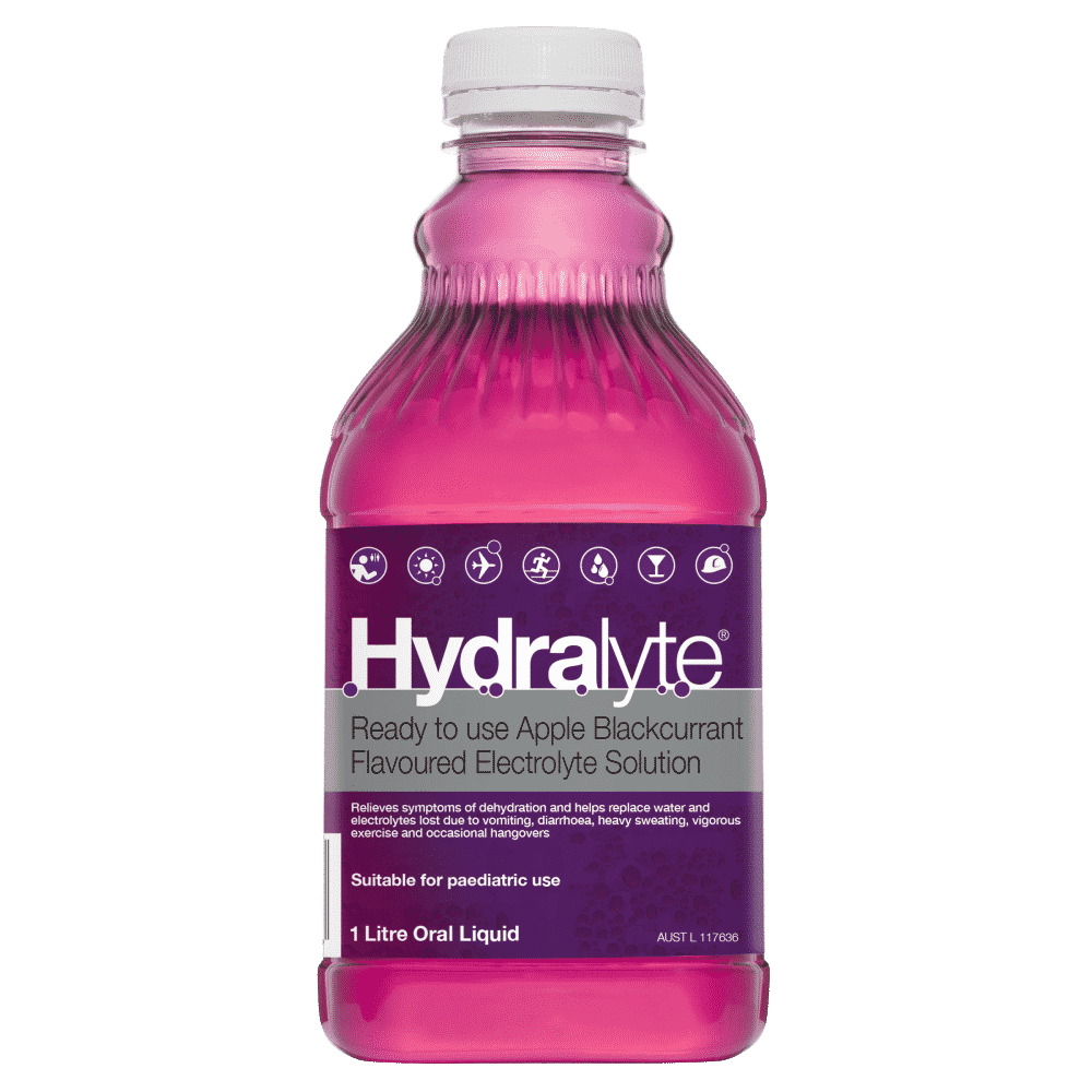 Hydralyte Electrolyte Solution 1 Litre – Apple Blackcurrant