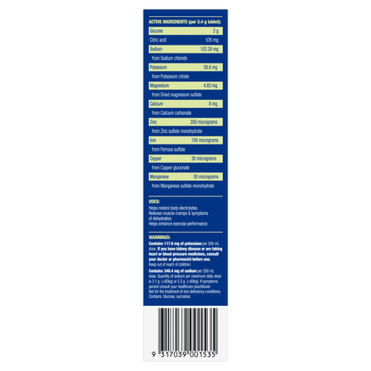 Hydralyte Sports Effervescent Electrolyte 20 Tablets – Lemon Lime