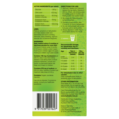 Hydralyte Effervescent Electrolyte 40 Tablets – Lemon Lime Flavour