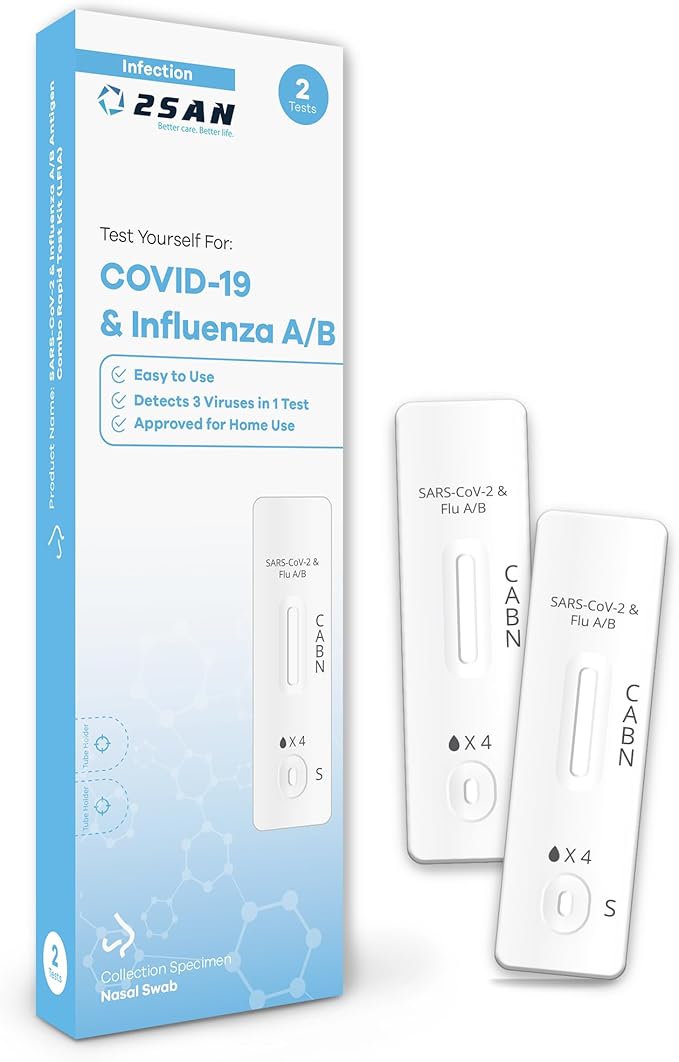 2San Covid-19 & Influenza A/B Test - 2 Pack