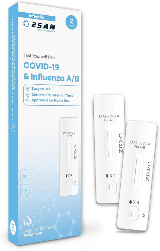 2San Covid-19 & Influenza A/B Test - 2 Pack