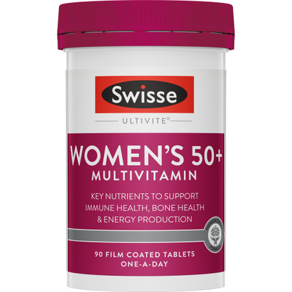 Swisse Ultivite Women's 50+ Multivitamin 90 Tablets Supports Energy Production